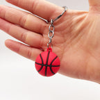 PVC Sports Ball Keychain Creative Simulation Football Basketball Tennis Rugby 4