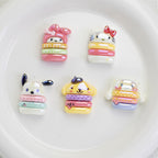 Sanrio Series Burger Resin Beads Glossy Pastel Colors 20pcs