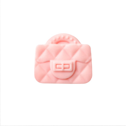 Handbag Silicone Beads Quilted Mini Purse Solid Colors 10pcs 14