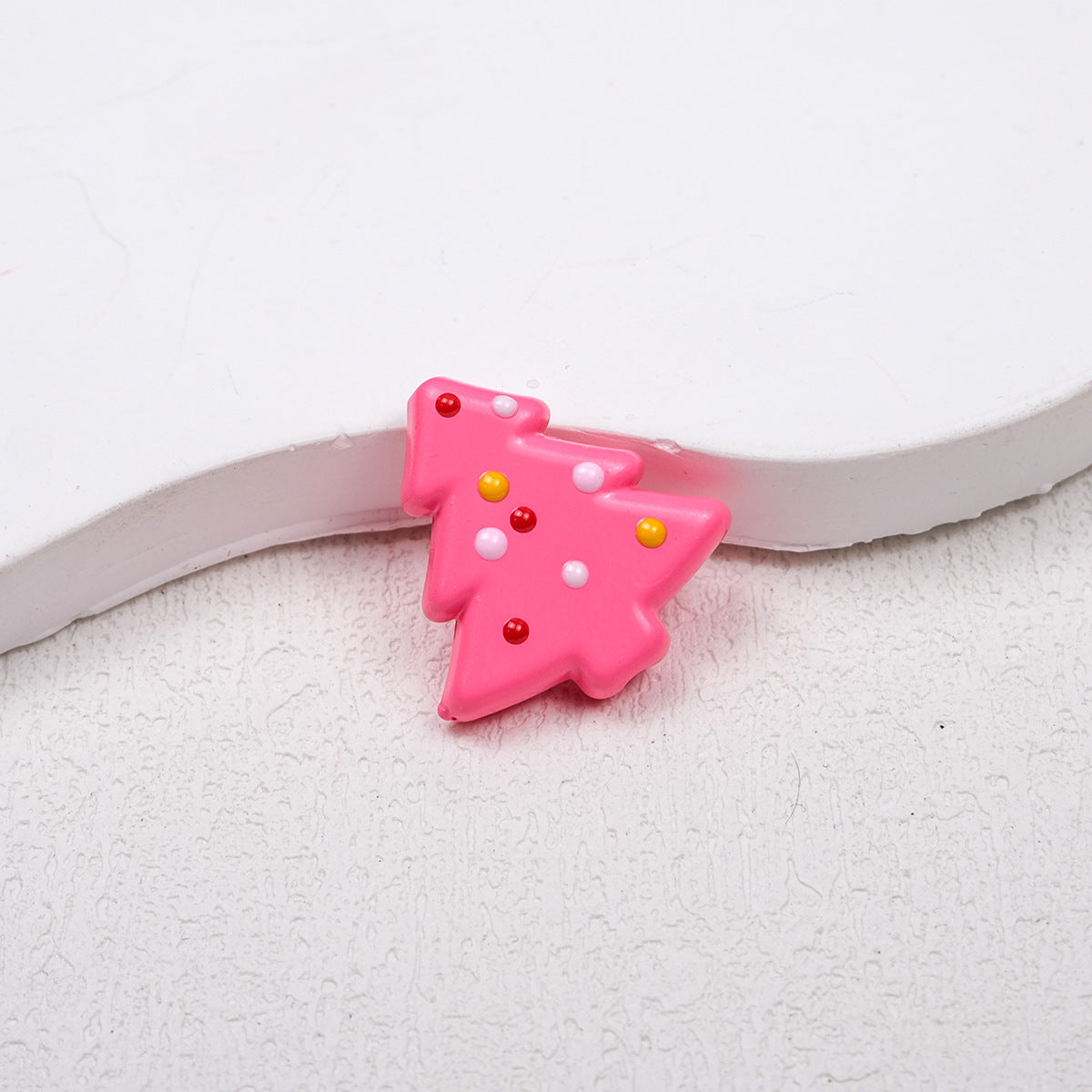 Lit Christmas Tree Acrylic Beads 21mm Colorful Holiday 20pcs 12