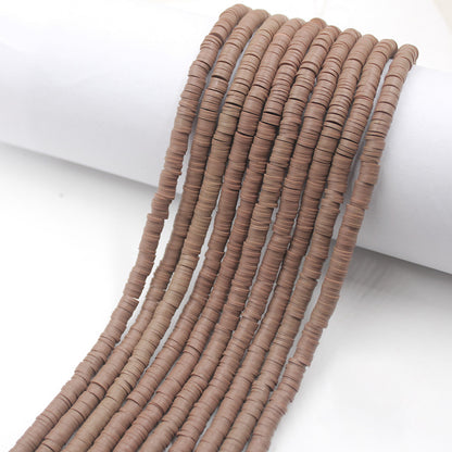 Flat Clay Beads 6mm Solid Color Polymer Spacer Beads 10strands 39