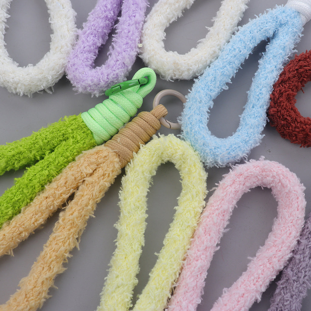Plush Phone Charm Candy Color Soft Polyester Loop 2pcs 16cm 2