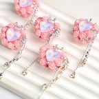 Lavender Crown Tassel 26mm Polymer Clay Focal Beads 2pcs 2