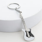 Metal Electric Guitar Keychain Vibrant Colors Zinc Alloy 2