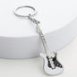 Metal Electric Guitar Keychain Vibrant Colors Zinc Alloy 2
