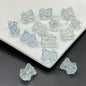 Transparent Bear Glass Beads 13x16mm Pastel Colors 100pcs 3