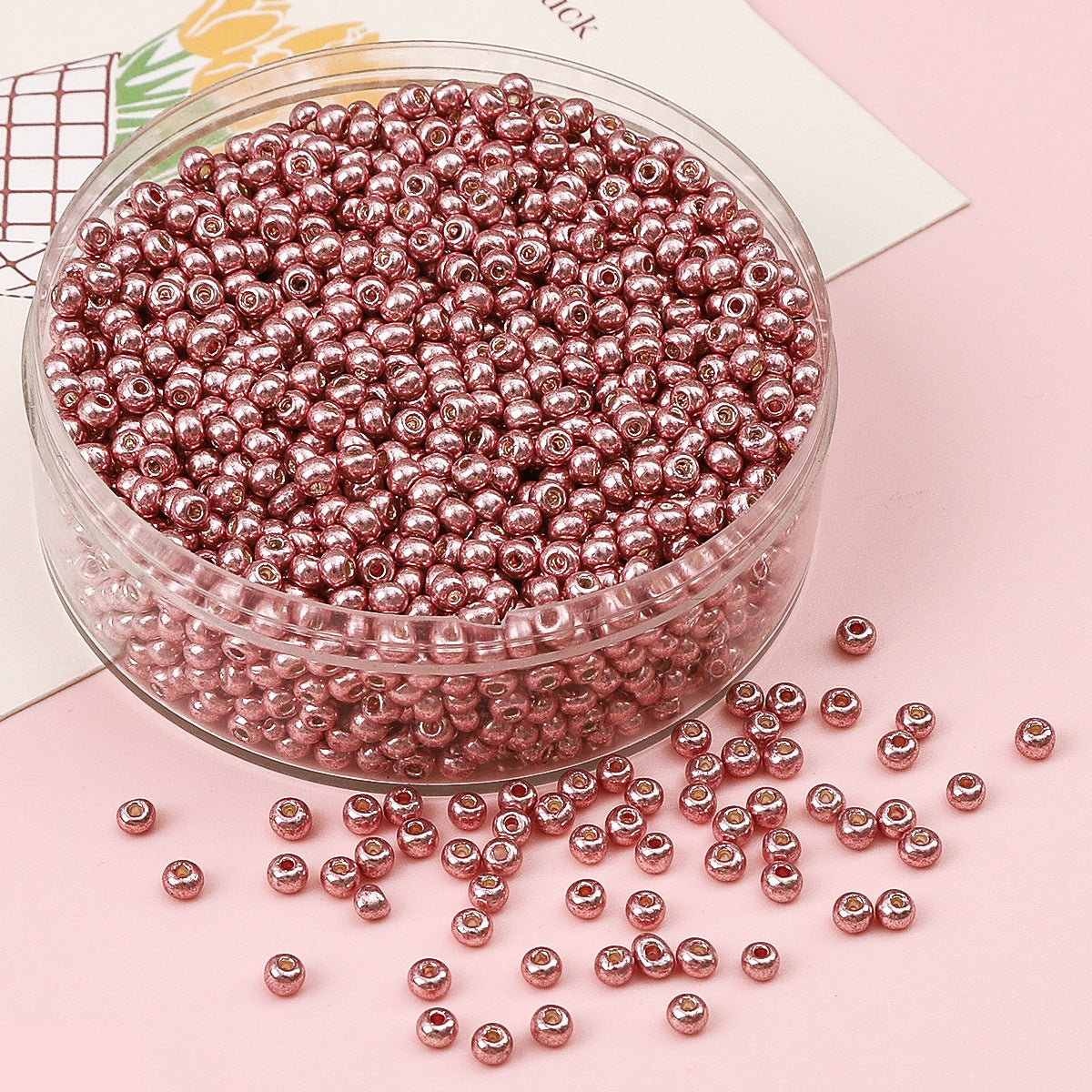 Metallic Seed Glass Beads 2mm Premium Colorful Shimmering 3000pcs 10