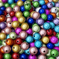 Laser Bulb Acrylic Beads 6-14mm Pearlescent ABS Plastic 100pcs 6