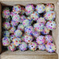 Bubblegum Round Rhinestone Beads 14mm Textured Shimmer 50pcs 27