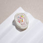 Hand Painted Oval Bouquet Acrylic Beads 28mm Colorful Floral 10pcs 11