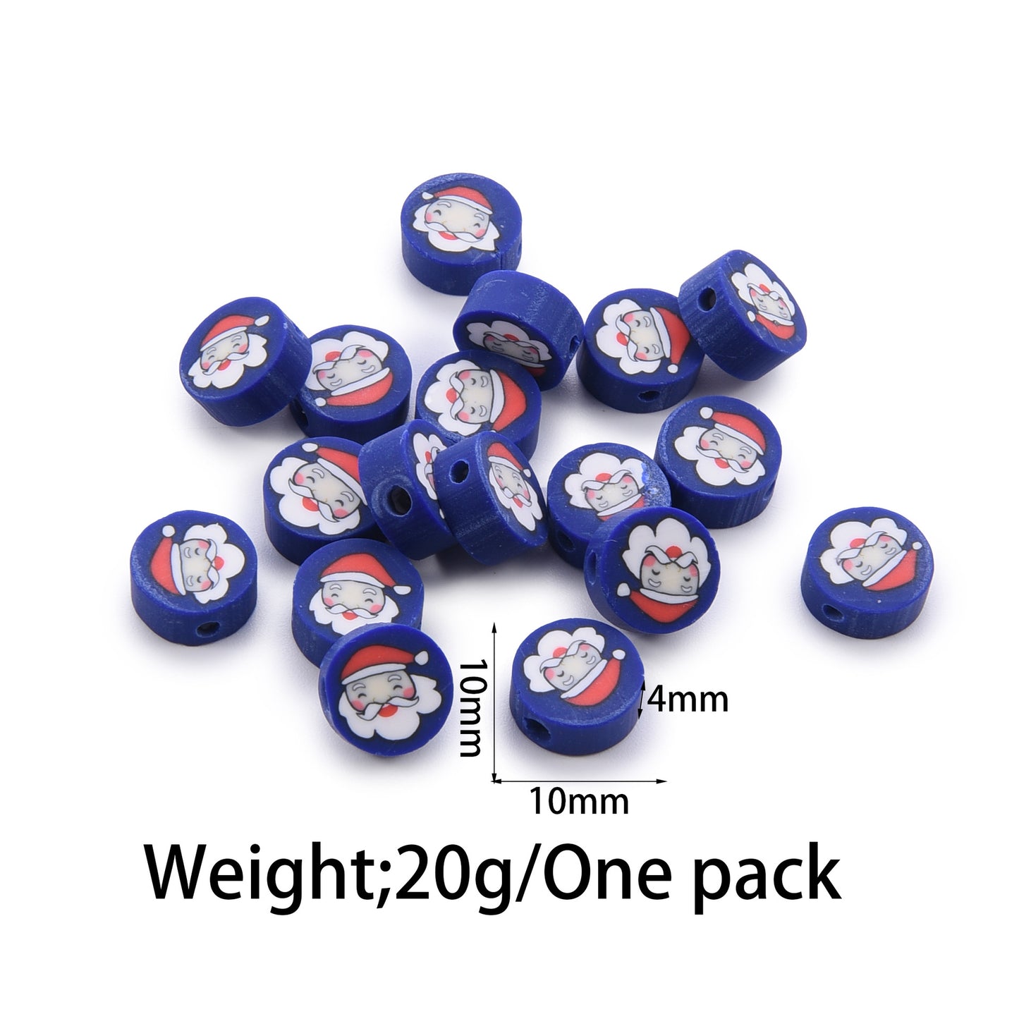 Flat Clay Beads Fruit and Christmas Tree Pattern Polymer 50pcs 17