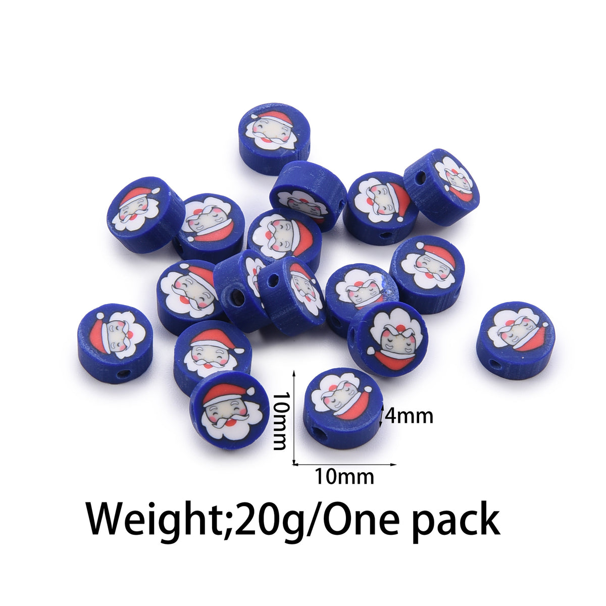 Flat Clay Beads Fruit and Christmas Tree Pattern Polymer 50pcs 17