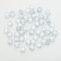 Electroplated Rose Glass Beads 6mm Small Etched Floral 50pcs 12