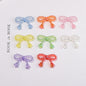 Knitted Bow Acrylic Beads 32mm Solid and Transparent Colors 10pcs 6