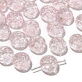 Transparent Floral Round Glass Beads 13mm Pastel Mixed 20pcs 6