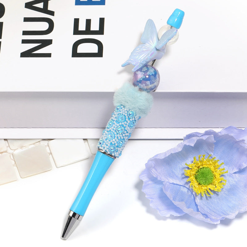 UV Plating Butterfly Acrylic Beads 16mm Lace Printed 50pcs 2