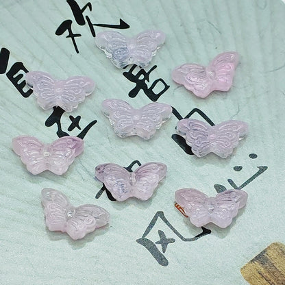 Butterfly Glass Beads 15x10mm Colored Transparent 25pcs 3