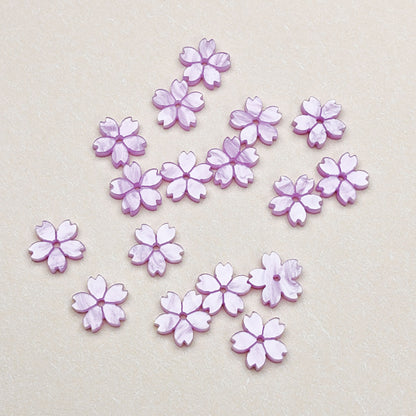 Cherry Blossom Acrylic Beads 10mm Translucent Colorful 30pcs 11