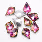 Electroplated Maple Leaf Glass Beads 11x16mm Double-Sided Single Hole 30pcs 21