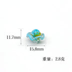 Lampwork Glass Beads Mushroom 15mm Hand Painted Colorful 10pcs 2