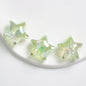 Transparent UV Plating Faceted Pentagram Love Acrylic Beads 19-20mm 50pcs 10
