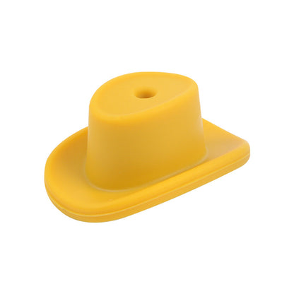 Silicone Focal Beads Cowboy Hat Centered Hole 10pcs 9
