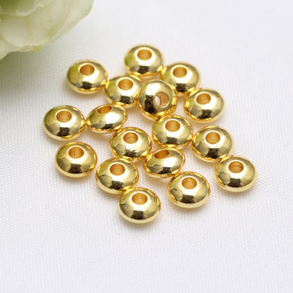 Brass Smooth Spacer Beads 3-6mm 100pcs 4