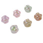 UV Plating Twisted Acrylic Beads 17mm Glitter Powder 50pcs 2