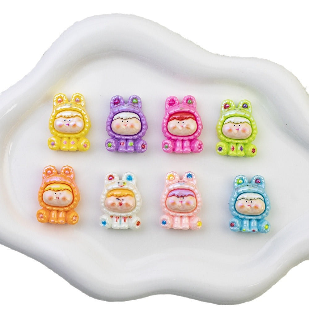 Plating Pop Mart Lilith Resin Beads Glossy Animal Hoodie 10pcs 5