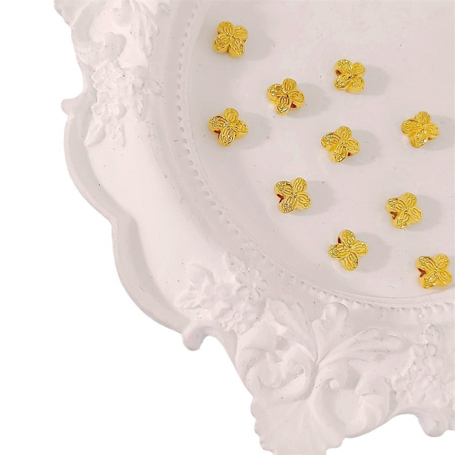 Alloy Clover Spacer Beads 5mm Tibetan Style 100pcs 5