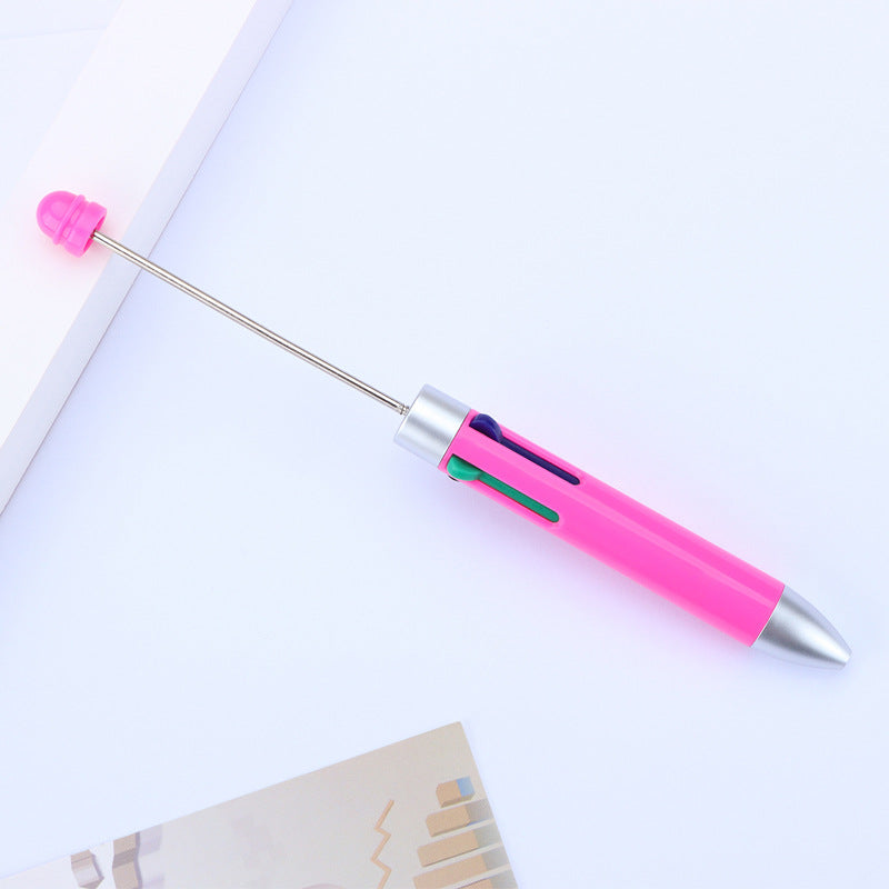 Beadable Pen Four Color Ballpoint Vibrant Barrel Bullet Tip 16