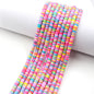 Flat Clay Beads 6mm Colorful Polymer Spacer Disc 10strands 53
