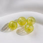 Swirl Pattern Blown Glass Beads 10-16mm Colorful Translucent 4pcs 7