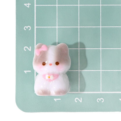 Glossy 3D Kitten Resin Beads 24-27mm Adorable Pastel 10pcs 5