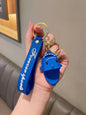 Silicone Shark Slippers Couple Keychain Cute Colorful Mini Shoes 6