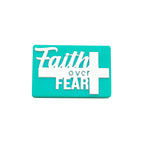 Silicone Focal Beads Faith Faith Over Fear Rectangular Block Shape 20pcs 6