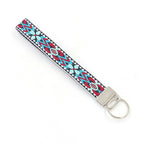 Bohemian Style Wristlet Keychain Antique Silver Polyester 2pcs 17cm 5