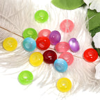 Resin Round Spacer Beads 14x8mm Transparent Solid Color 100pcs 4