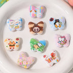 Labub Pattern Butterfly Acrylic Beads 25mm Glossy Pastel Cartoon 10pcs 2