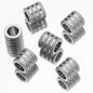 Stainless Steel Tube Metal Beads 5-10mm Four Arcs Reticulated Pattern 20pcs 7