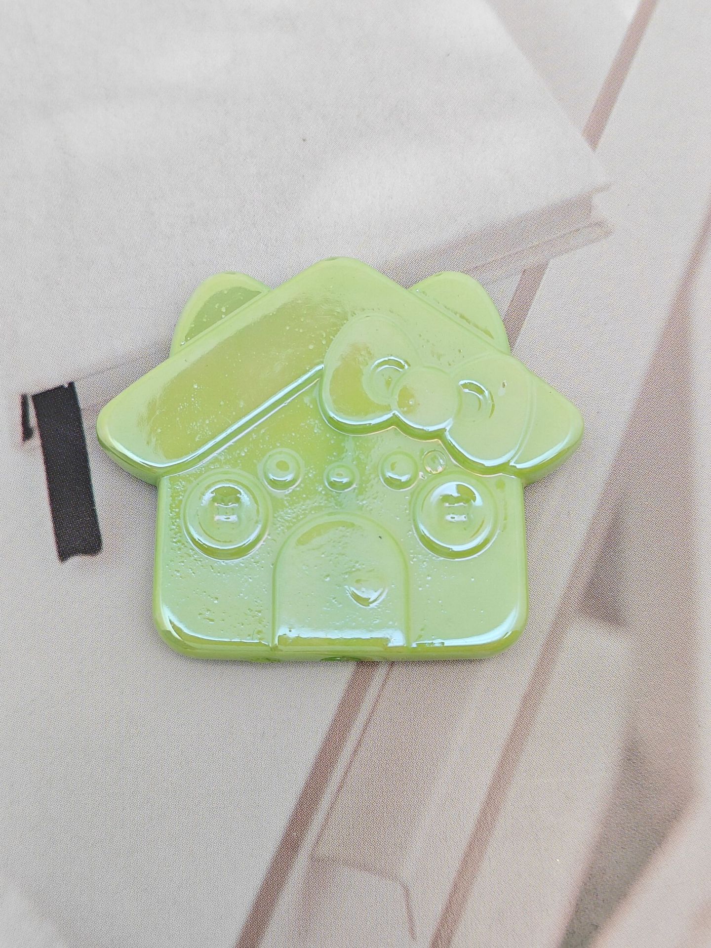 Plating Cat House Acrylic Flat Beads 30mm Pastel Colors 50pcs 11