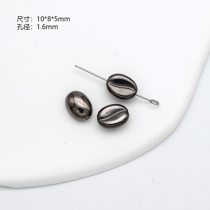 Metallic Color Coffee Bean Acrylic Beads 10mm CCB Plastic 100pcs 4