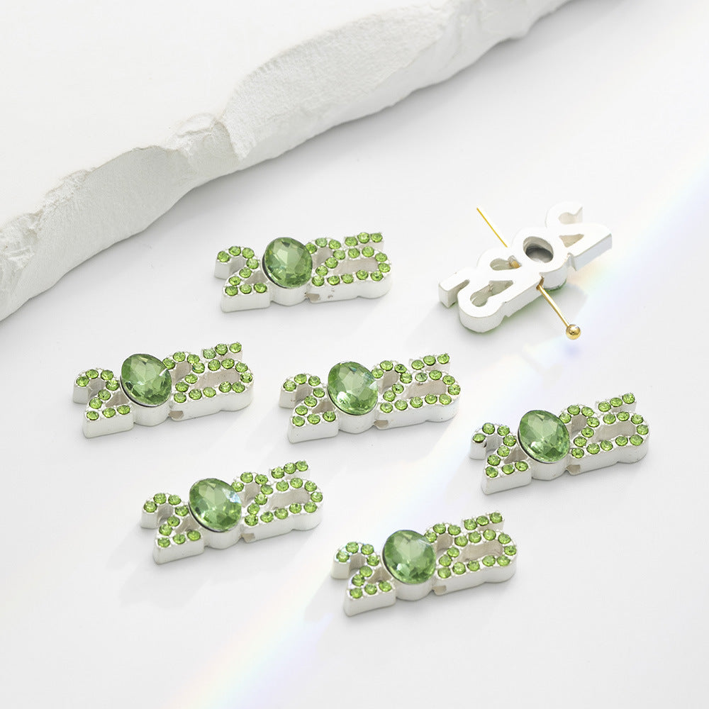 Plate Rhinestone Beads 23mm Alloy 2025 Embeded Mixed Colors 10pcs 4