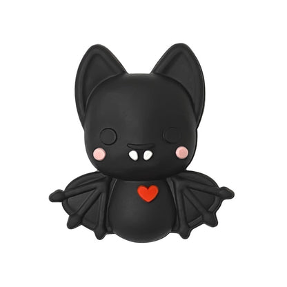 Silicone 3D Focal Beads Bat Rosy Cheeks Red Heart 20pcs 7