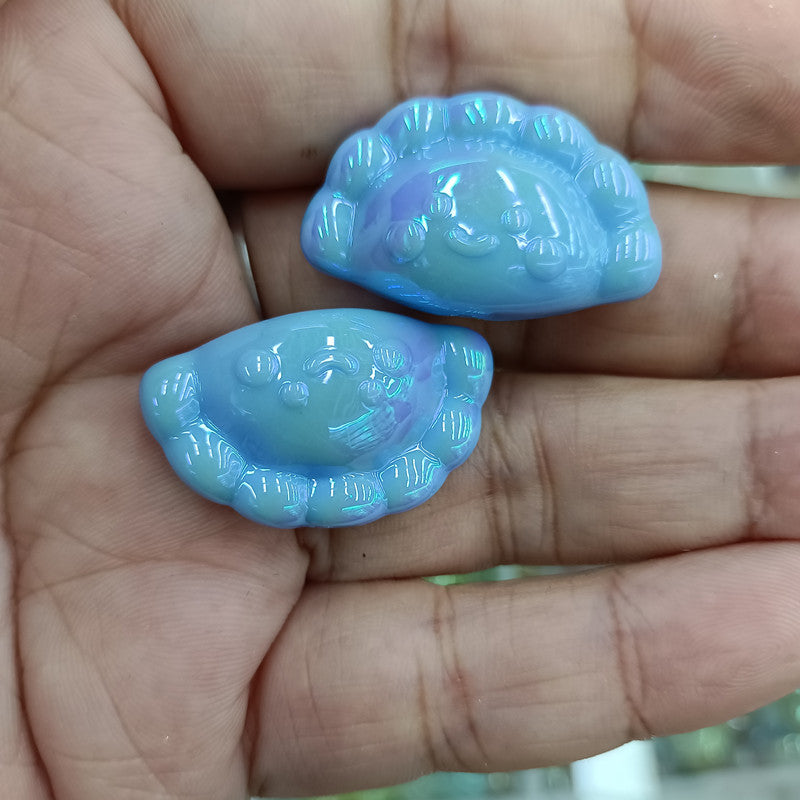 Glow Plated Dumpling Acrylic Beads 18-29mm Mixed Colors 100pcs 5