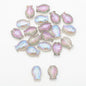 Electroplated Fish Glass Beads 10x14mm Japanese Style Perforated 30pcs 22