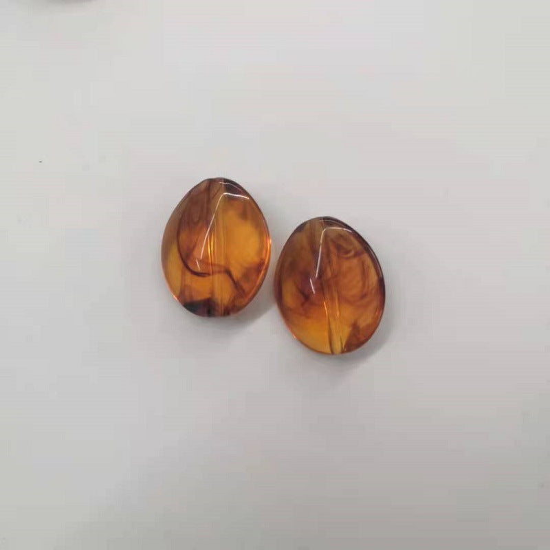 Transparent Acrylic Beads Imitation Amber Mixed Shapes 100pcs 8