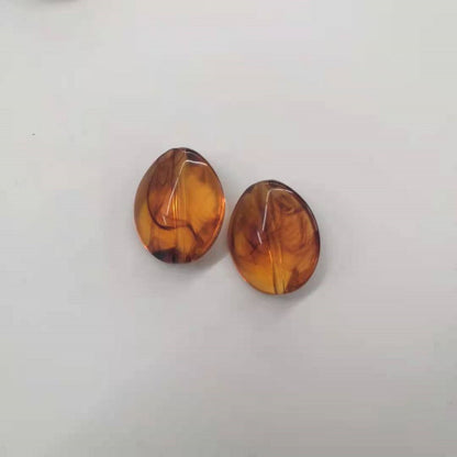 Transparent Acrylic Beads Imitation Amber Mixed Shapes 100pcs 8