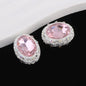 Double-Sided Heart Rhinestone Beads 22mm Alloy Encrusted 10pcs 19