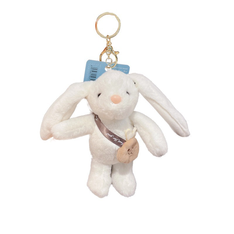 Plush Bunny Keychain Long Ear Soft Pastel Colors 5